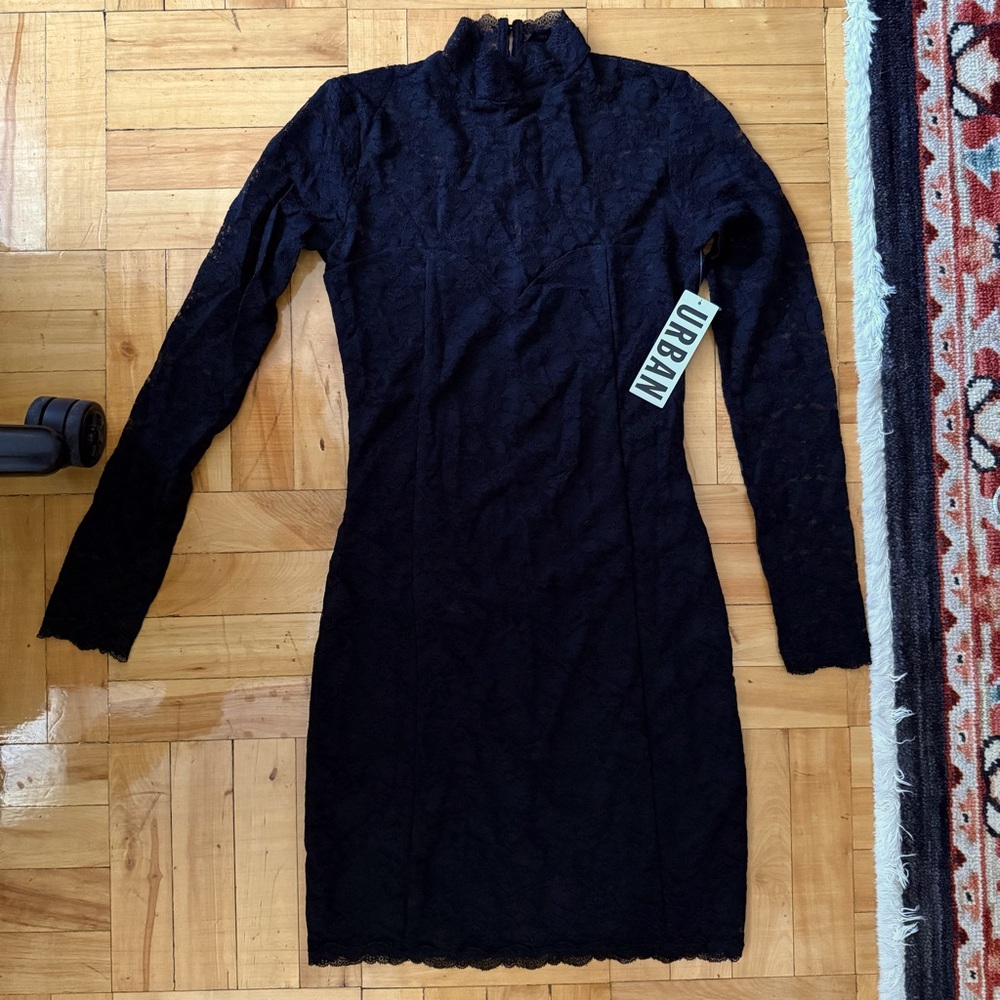 NWT Black Lace Bodycon Dress